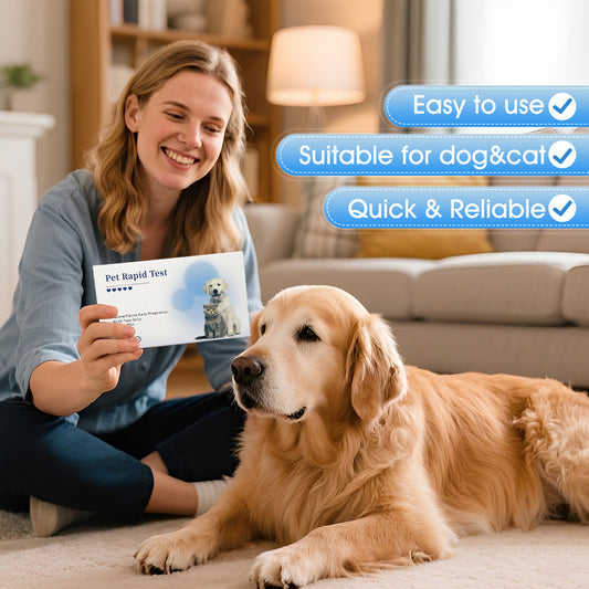 Dog & Cat Pregnancy Test Kit, 5-10 Min Fast Results with High Accuracy, Relaxin Detection for Breeders & Pet Owners, No Blood Draw Needed