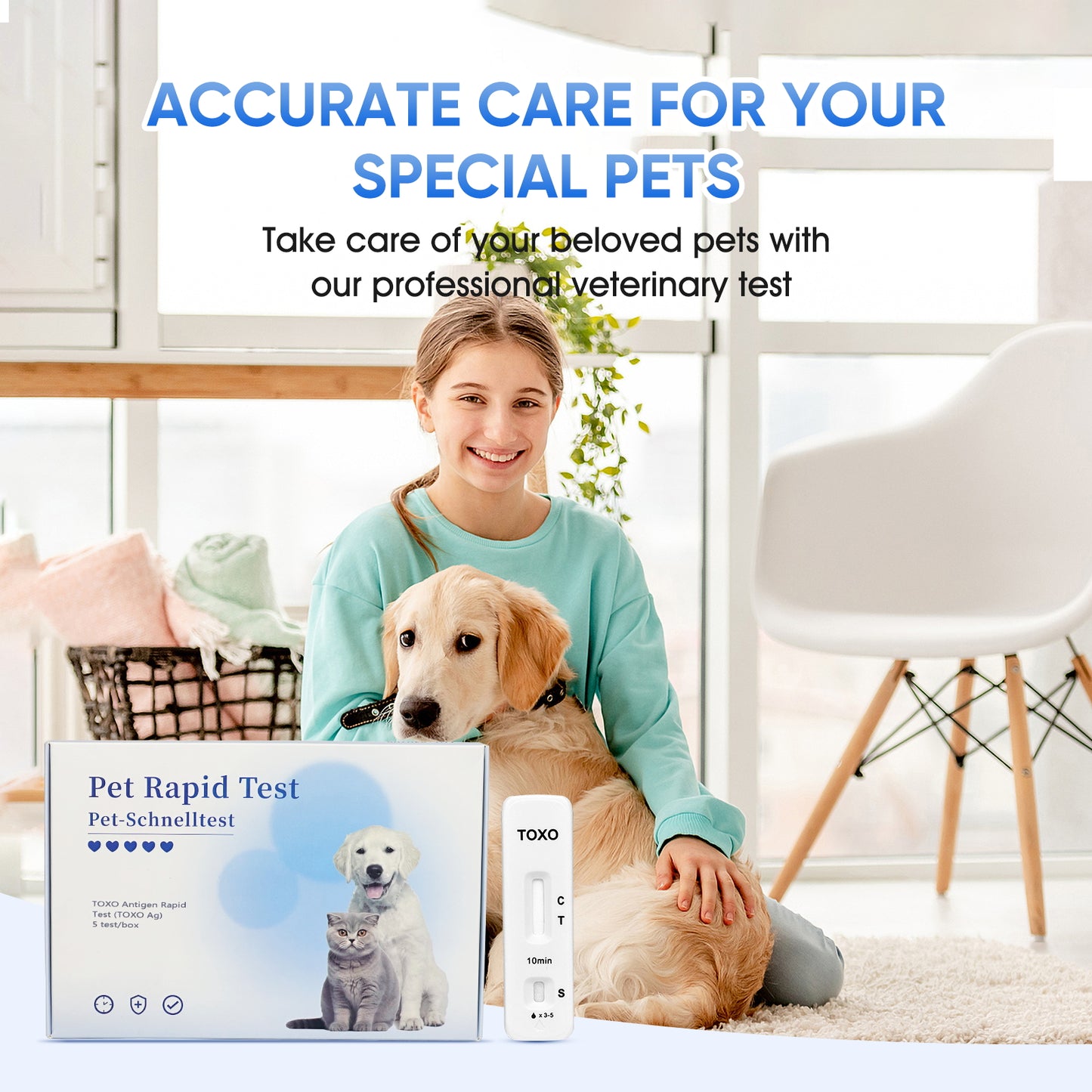 PawsXfun Toxoplasmosis Test Kit For Dogs & Cats: 5-Piece TOXO Home Detection In Feces With 5 Minute - Accurate & Non-Invasive For All Breeds & Ages