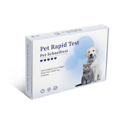 PawsXfun Pet Healthy RABV Test Kit for Dogs & Cats- Accurate & Quick 5 Minute Home Detection in Saliva Screening ! Easy to Use Non-Invasive Early Diagnosis Tool Suitable for All Breeds & Ages