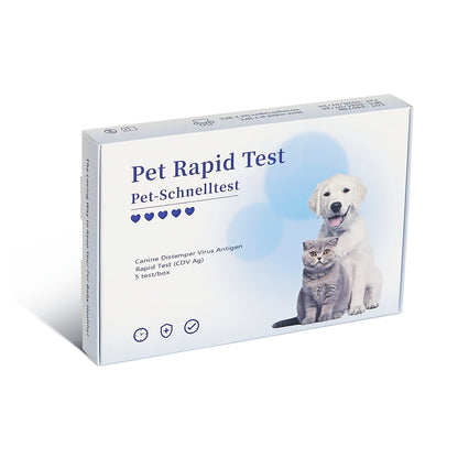 PawsXfun Dog Healthy CDV Test Kit - Accurate & Quick 5-Pieces Home Detection in Eyes, Nasal in 5-10 Minutes! Easy to Use Non-Invasive Early Diagnosis Tool Suitable for All Breeds & Ages