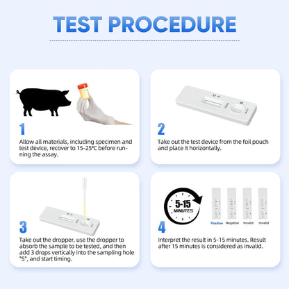 5-Pack Pig Pregnancy Test Strips for Early Detection in Sows, Accurate & Easy-to-Use Urine Test Kit, Farm Veterinary Supplies with Fast 10 Min Results