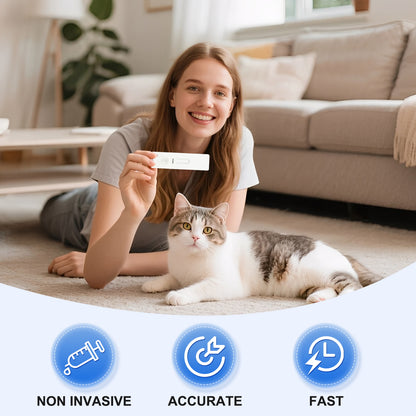 PawsXfun Feline Calicivirus Test Kit 5 Pieces: Quick 5-Min Home FCV Detection For Cats. Accurate, Non-Invasive, All Breeds/Ages